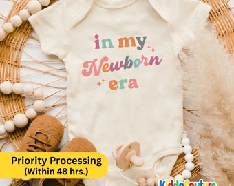 In My Newborn Era Onesie®, New Born Baby Bodysuit, New Born Infant Bodysuit, Retro New Bron Era Onesie®, Gift For Newborn Bodysuit