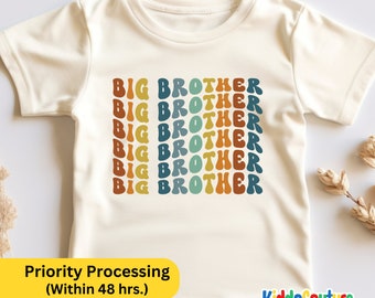 Big Brother Shirt, Big Brother Retro Shirt, Gift For Big Brother, Big Brother Announcement Tee, Big Brother Toddler Shirt, Big Brother Gift