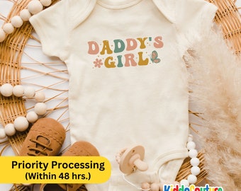 Daddy's Girl Onesie®, Daddy's Girl Bodysuit, Retro Daddy Little Girl Onesie®, Daddy's Little Angel Bodysuit, Daddy's Baby Girl Gift Onesie®