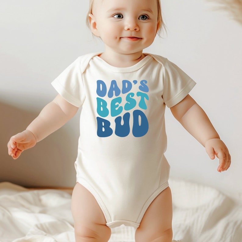 Dad's Best Bud Baby Onesie®, New Dad Baby Onesie®, Dad's Best Bud Baby Bodysuit, Daddy And Me Onesie®, Newborn Baby Gift for Best Buds image 5