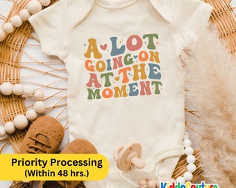 A Lot Going On At The Moment Onesie®, Retro A lot Going On Bodysuit, The Moment Baby Bodysuit, A Lot Going On Gift Baby Onesie®