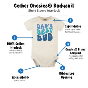 Dad's Best Bud Baby Onesie®, New Dad Baby Onesie®, Dad's Best Bud Baby Bodysuit, Daddy And Me Onesie®, Newborn Baby Gift for Best Buds image 3