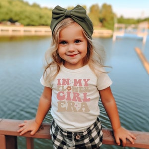 In My Flower Girl Era Shirt Flower Girl Proposal Gift Toddler Shirt Retro Flower Girl Toddler Shirt Flower Girl Shirt for Little Girls image 7