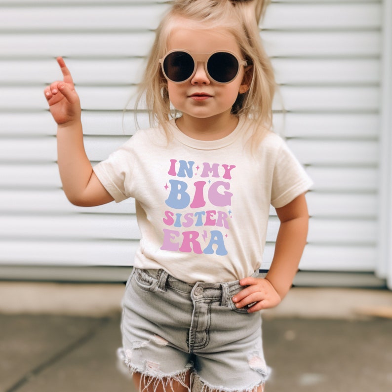 In My Big Sister Era Shirt Big Sister Shirt Big Sis Shirt Retro Big Sister Shirt Natural Big Sister Toddler Tee Bild 5