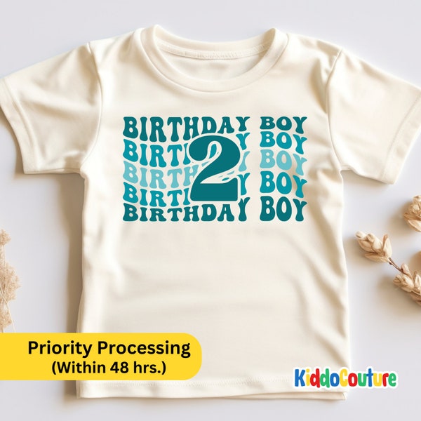 2nd Birthday Shirt Boy, 2nd Birthday Toddler Shirt, Birthday Boy Shirt, Second Birthday Toddler Shirt,  Retro Birthday Boy Toddler Shirt