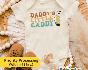 Daddy's Little Caddy Onesie®, Future Golfer Baby Bodysuit, Golfing Baby Bodysuit, Golf Lover Baby Onesie®, Little Caddy Baby Bodysuit