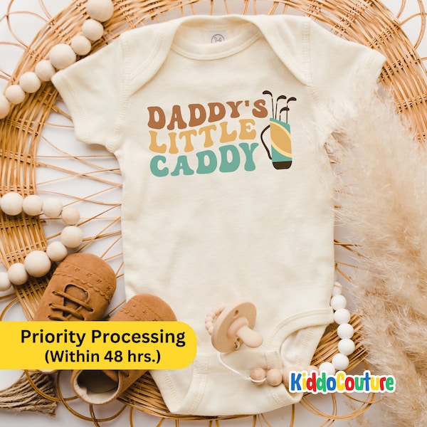 Daddy's Little Caddy Onesie®, Future Golfer Baby Bodysuit, Golfing Baby Bodysuit, Golf Lover Baby Onesie®, Little Caddy Baby Bodysuit