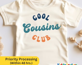 Groovy Cool Cousins Club Toddler Shirt, Cool Cousins Club Shirt, Personalized Cousins Shirt, Gift For Cool Cousins Shirt, Cousins Gift Shirt
