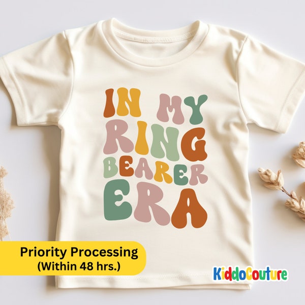 In My Ring Bearer Era Shirt, Gift Shirt For Ring Bearer, Ring Bearer Retro Shirt For Toddler, Ring Bearer Toddler Shirt, Ring Bearer Shirt