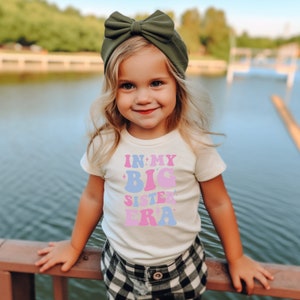 In My Big Sister Era Shirt Big Sister Shirt Big Sis Shirt Retro Big Sister Shirt Natural Big Sister Toddler Tee image 8