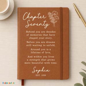 Personalized 70th Birthday Gift, Custom Chapter Seventy Journal, 70th Birthday Gift For Women, 1956 Birthday Gift (KC-AYDKB4E1)