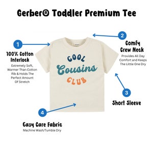 Groovy Cool Cousins Club Toddler Shirt, Cool Cousins Club Shirt, Personalized Cousins Shirt, Gift For Cool Cousins Shirt, Cousins Gift Shirt image 5