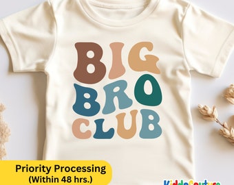 Big Bro Toddler Shirt, Big Bro Club Toddler Shirt, Big Bro Retro Shirt, Gift For Big Bro, Big Bro Announcement Shirt, Big Bro Club Gift Tee