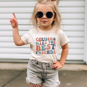 Cousins Make The Best Friends Shirt, Retro Cousins Best Friends Shirt, Gift For Cousins Best Friends, Cousins Best Friends Toddler Shirt image 6