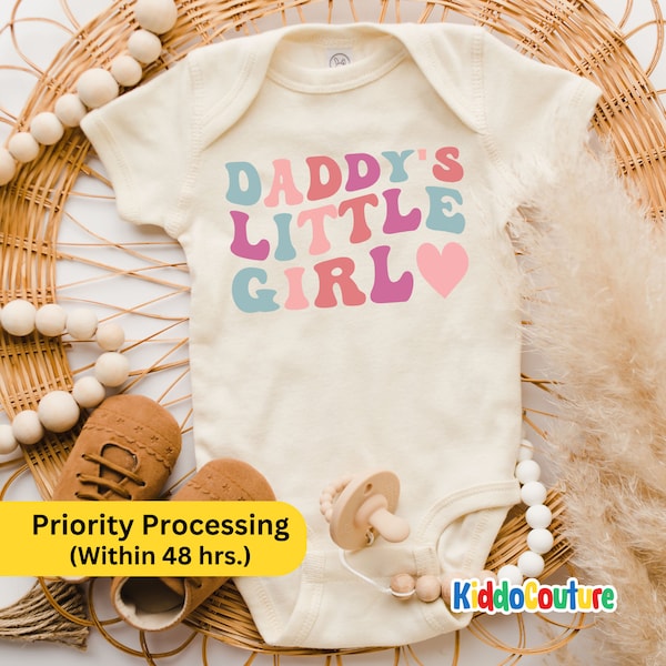 Daddy's Little Girl Onesie®, Newborn Girl Bodysuit, New Born Baby Girl Bodysuit, Daddy's Baby Girl Bodysuit, Daddy And Daughter Onesie®