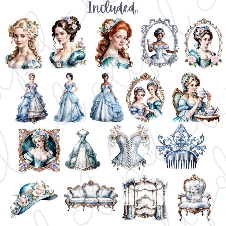 Rococo Clipart - Victorian Era Clip Art - Baroque Era Graphics ...