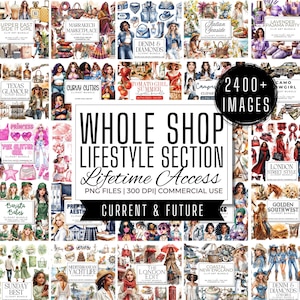 Whole Lifestyle Section Lifetime Access Clipart Bundle | Unlimited PNG Downloads | Digital Graphics Subscription | Growing Clipart Library