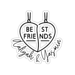 Etiqueta personalizada de mejores amigos, etiqueta personalizada del collar del mejor amigo del nombre, regalo para el mejor amigo