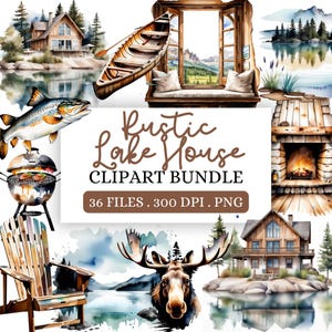 Rustieke Lake House-illustraties | Aquarel hut natuur, png PNGEgg | Lodge & Camping Esthetiek| Bos- en meerafbeeldingen | Plakboek buiten