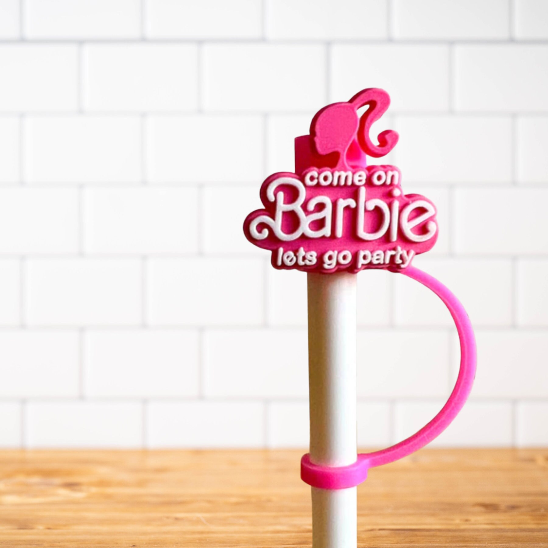 Barbie Straw Topper Straw Decoration Barbie Checker Straw 