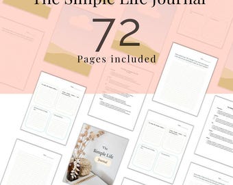 Diario de vida sencilla: Cuaderno de ejercicios imprimible para ordenar (PDF tamaño carta)