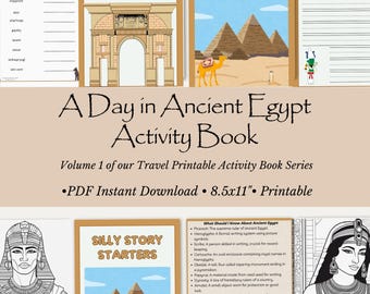 Libro de actividades de Egipto para niños: Cuaderno de viaje, geografía para la educación en casa (PDF)