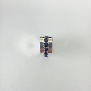 silver pandora blue sparkle clip charm with gift ale s925 bag