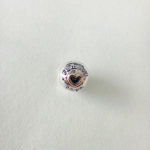pandora 14k  family & love heart clip charm