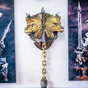 Dominate with Bearclaw: 3D-printed Flail for Decoration & Cosplay - Dungeons and Dragons, Giftfor Mancave Decor, Medieval Mace