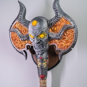 Ontketen je innerlijke krijger: handgemaakte Khaosbringer-bijl voor cosplay en decoratie: kerkers en draken, cadeau voor decor mancave, middeleeuwse bijl