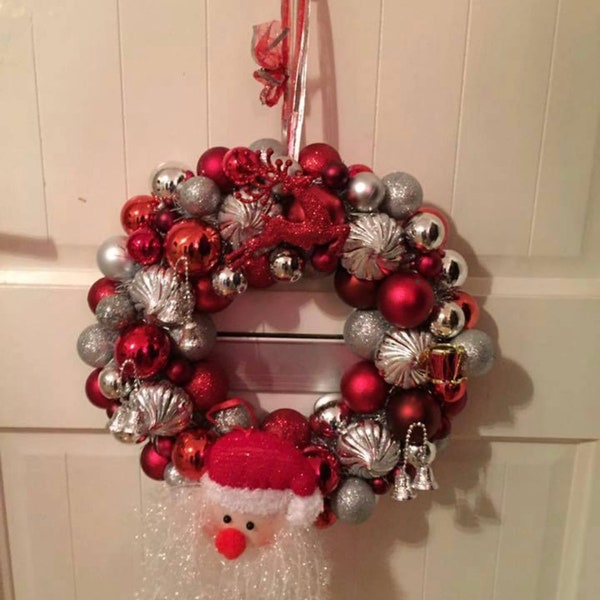 Christmas Bauble Wreath Etsy UK
