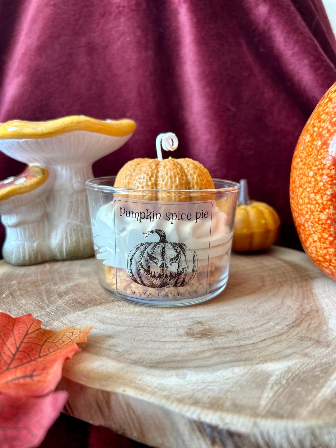 Lot 2 Bougies Parfumées Rae Dunn – Automne/Halloween – Pull Météo, Citrouille épicée, Latte