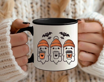 Halloween Ghost Coffee 11oz 15oz Mug Fall Coffee Mug Ghost Mug Funny Halloween Gift Spooky Season Mug Fall Tea Cup Pumpkin Mug Boo Mug