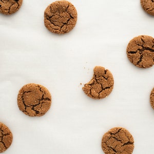 The BEST Soft Ginger Cookie Recipe. Chewy Spicy, rolled cookies, holiday Christmas baking, heritage traditional cookie, molasses cookie, image 6