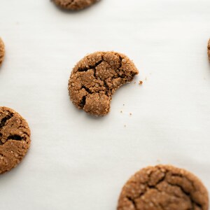 The BEST Soft Ginger Cookie Recipe. Chewy Spicy, rolled cookies, holiday Christmas baking, heritage traditional cookie, molasses cookie, image 7