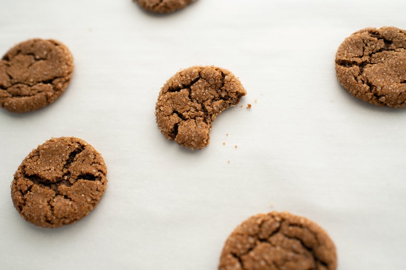 The BEST Soft Ginger Cookie Recipe. Chewy Spicy, rolled cookies, holiday Christmas baking, heritage traditional cookie, molasses cookie, image 7