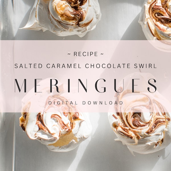 The Best Salted Caramel Meringues, Swiss Chocolate Swirl Cookie, Soft and Airy, Gluten Free Holiday Baking, Dairy Free Christmas treat