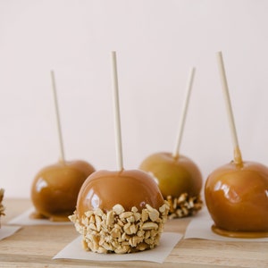 The Best Classic Creamy Caramel Recipe, Flaked Sea Salt, Caramel apples, dipped pretzel rods, old fashioned, traditional, heritage baking image 10