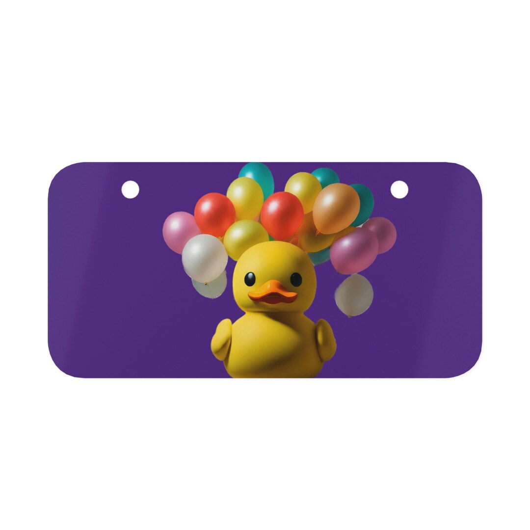 Purple Rubber Duckie With Balloons Mini License Plate - Etsy