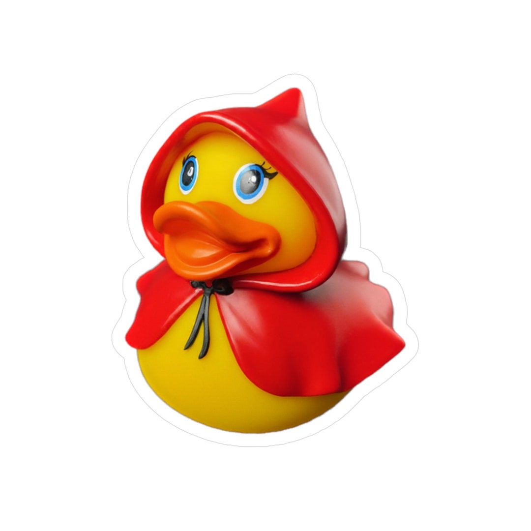 Red Riding Duck Decal DUCK DUCK JEEP Little Red Riding Hood Rubber Duckie Kiss-cut ...