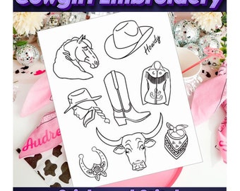 Cowgirl Embroidery Pattern