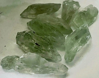 Raw Green Quartz, Prasiolite, Green Amethyst, Lapidary, Jewelry making, altar supplies, collector, wire wrapping, Gift, decor,
