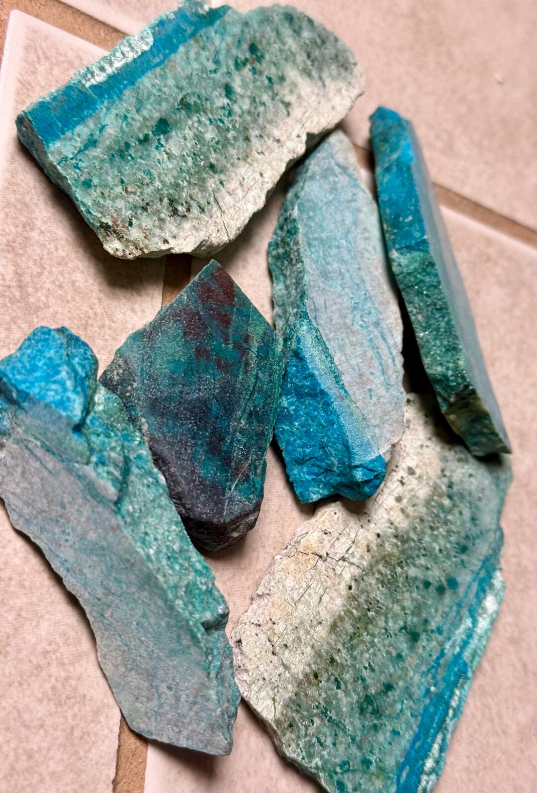 Raw Chrysocolla Lapidary Slabs: Metaphysical Crystals for Crafting - Etsy