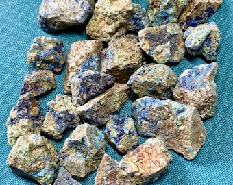 Raw Azurite Malachite Specimen: Healing Crystal, Altar Stone