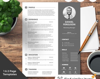 Professional Resume Template: Executive CV Design with Cover Letter (Word)