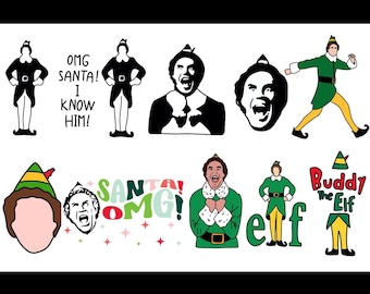 Buddi the Elf SVG Bundle: Christmas Movie Quotes (Digital Download)