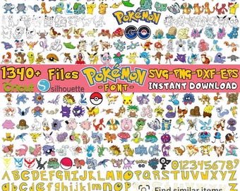 1340+ Pokeman Designs Bundle Layered Items | 335+ UNIQUE DESIGN, Layered Vector Svg files, Pikacho Svg Cricut & Silhouette, Instant Download
