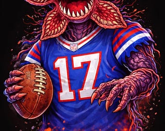 Alien Quarterback Illustration 17 - High-Impact Sci-Fi Sports Art SVG