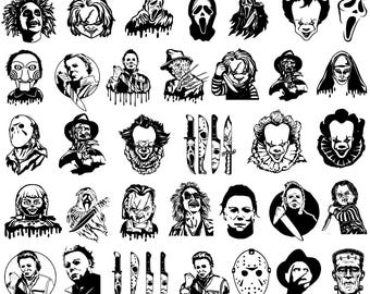 Halloween Horror Characters SVG Bundle: Mega Spooky Designs (Digital Download)