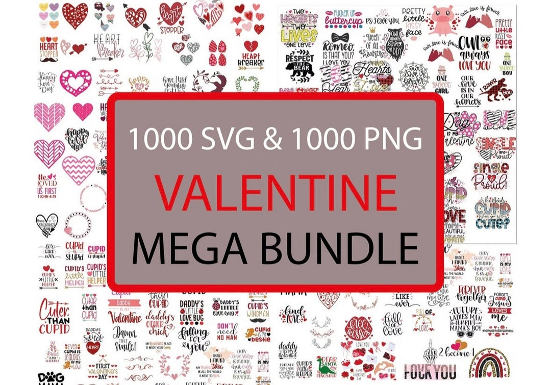 Valentines Mega SVG Cricut Bundle - Etsy